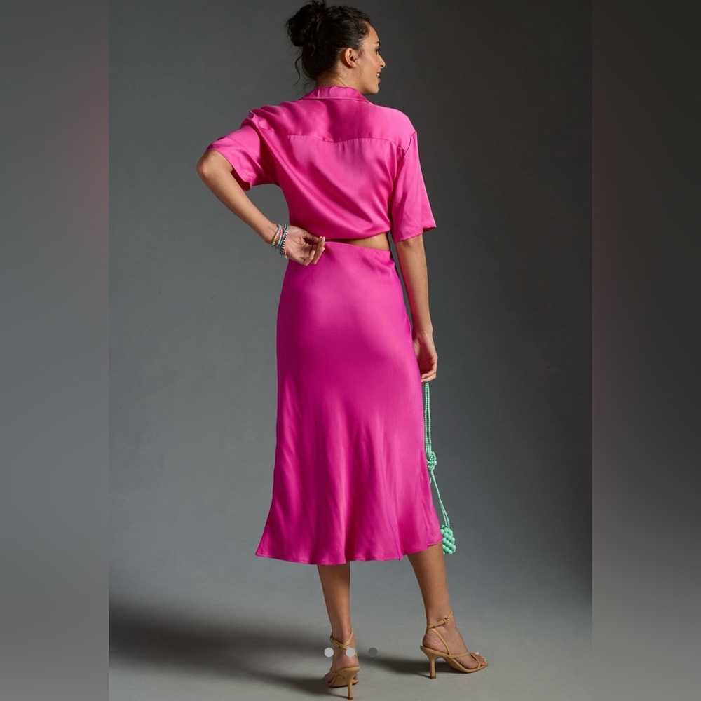 Anthropologie Tilda Midi Slip Skirt - Picture 3 of 6